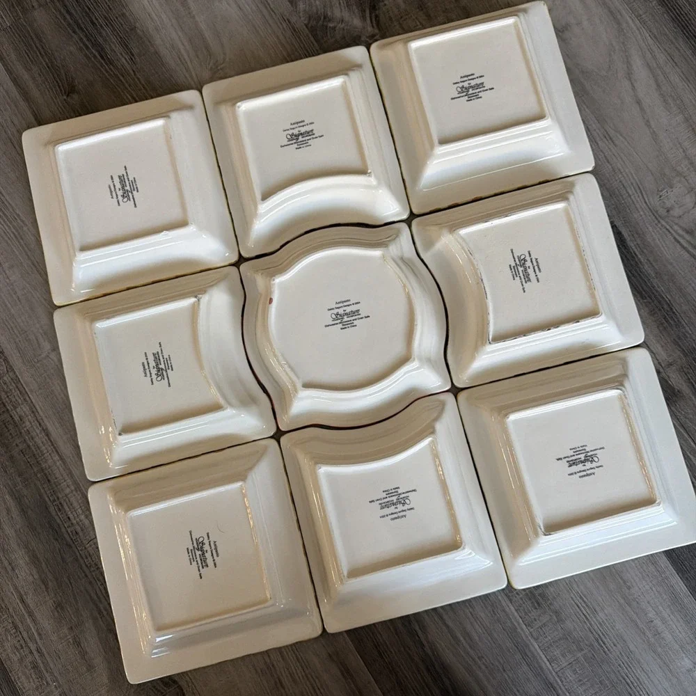 Antipasto Serving Complete Set Signature Housewares Inc Debby Segura 2004